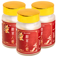 Hughes 休斯生醫 柑萃人參, 500mg, 30顆, 3瓶