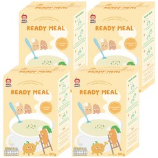 APPLE MONKEY 愛啵寶寶 呷飽飽茉莉糙米糊 南瓜紅蘿蔔, 90g, 6個月以上, 4盒