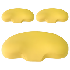 貓肚皮枕2.0 舒適睡眠抗壓記憶枕, 60 x 40 x 10cm, 香蕉黃, 3個