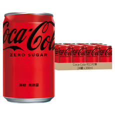 Coca-Cola 可口可樂 ZERO SUGAR 迷你罐 無糖, 24罐, 200ml