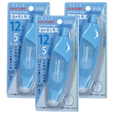 TEMPO 節奏牌 FUJILINE 大容量修正帶 Set, 12米長, 日本原裝A級母帶, 藍色, 3組