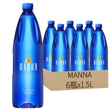 MANNA 飲用天然泉水, 國際雙料冠軍, 富含30多種微量元素, 6瓶, 1.5L