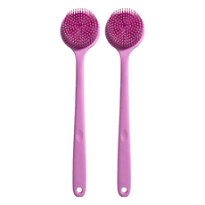 新升級好好握洗澡刷背刷 輕量款, 矽膠+尼龍材質, 粉紅佳人, 1支, 2支