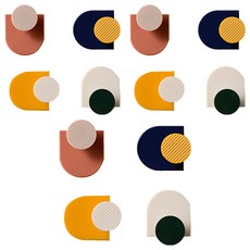 小麥購物 北歐風創意造型雙色掛勾 L2222 4色, 3組, 北歐風