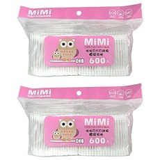 MiMi 咪咪純綿螺旋棉棒 100%純棉 獨立包裝 安全衛生, 600支, 2包