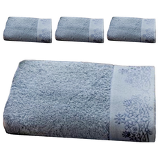 SHING LONG TEXTILE 台灣興隆毛巾 莫蘭迪美棉毛巾 125g 棉紗, 藍色, 4條