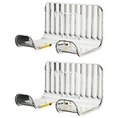 iSFun 輕奢透視 簡約吹風機壁貼置物架, 2個, 透明色