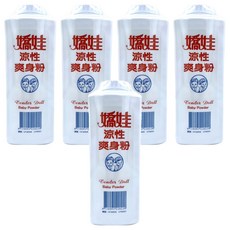 嬌娃 涼性爽身粉, 250g, 5個