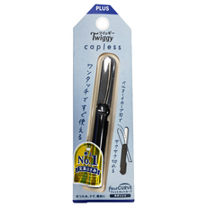 PLUS 普樂士 Twiggy 無蓋式筆型剪刀, 黑色, 1個