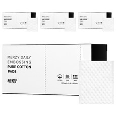 MERZY 日用壓花化妝棉, 100片, 4盒