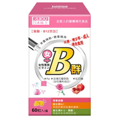 AJIOU 日本味王 女用維生素 B 群+鐵, 60顆, 250mg, 1罐
