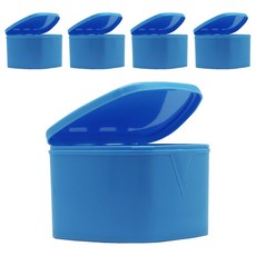 外出攜帶透氣盒 牙套、維持器、活動假牙-霧面藍, 1入, 5個