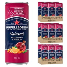 SANPELLEGRINO 聖沛黎洛 氣泡水果飲料 石榴柳橙口味, 330ml, 18個