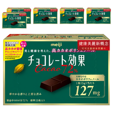 明治巧克力效果 CACAO 72%黑巧克力, 獨立包裝, 低糖微苦, 苦味與酸味的完美平衡, 65g, 6盒