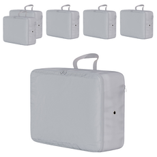 OMG 布藝壓縮收納袋 衣物整理收納包 旅行收納袋, 6個, 極致灰