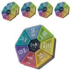 Fullicon 護立康 彩虹隨身7日盒, 食品級PP材質, SGS國際認證, 6個