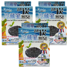快克活性碳脫臭，冰箱冷藏室適用，長效3個月, 40g, 3盒
