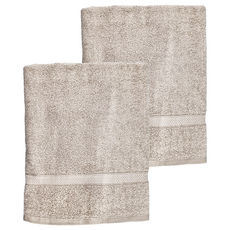 LIFE 來福牌 陽氣田園素色浴巾 70x140cm 100%棉 台灣製, 亞麻卡, 2條