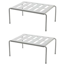 省空間可伸縮置物收納架 ABS材質, 2個, Grey