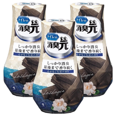 小林製藥 芳香消臭元系列 木炭檀香 400mL 廁所專用除臭劑 持久清新, 3瓶