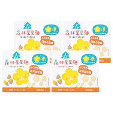 森林麵食 森林星星麵, 蔬果造型麵, 低鈉無鹽 手工日曬, 100%天然, 200g, 4盒