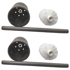 妃妮嚴選 太空鋁馬桶刷 壁掛馬桶刷 無痕貼, 槍灰色, 2個