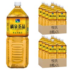 悅氏 礦泉烏龍茶, 雪山山脈天然泉水沖泡, 無糖, 2L, 16瓶