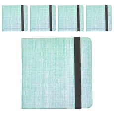 POTENTATE 遵爵 全棉手帳本 細紋 021562-A 120 x 120mm, 清新綠, 5本