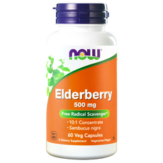 Now 健而婷 接骨木果植物膠囊 500mg 素食膠囊, 60顆, 1罐