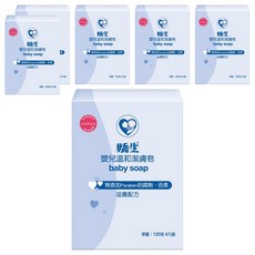 Johnson's 嬌生 嬰兒溫和潔膚皂 120克4入裝 無添加Paraben防腐劑、色素 滋養配方, 480g, 6盒