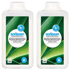 sodasan 蘇達桑 洗碗機專用粉, 德國原廠製造，獨家專利配方，有效清潔礦物及植物性成份, 1kg, 2瓶