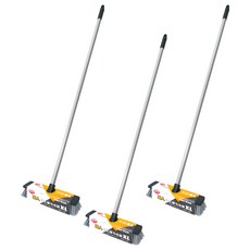 巧巧 職人商用硬毛硬毛地刷XL 加大刷面 營業場所專用, 3支, 灰色 + 黑色