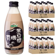 統一生機 黑豆漿, 245ml, 36瓶