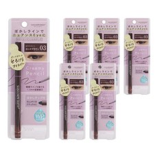 SANA 莎娜 New Born 絲滑魅柔眼線筆 03 黑莓棕, 1.5mm超極細筆芯, 防水, 附暈染海綿棒頭, 6件