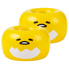 三麗鷗 多功能置物架 陶瓷材質 可洗碗機/微波爐/消毒櫃, 蛋黃哥, 2個