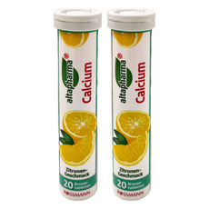 Altapharma 鈣補充發泡錠飲品 檸檬口味, 90g, 20顆, 2瓶