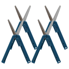 日本MIDORI XS迷你系列 收納型小剪刀 35538, 4支, 靛藍色