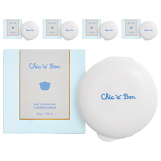 奇哥 嬰幼珍珠酵素爽身粉餅 -寶寶舒爽透氣 溫和植物萃取, 30g, 5個