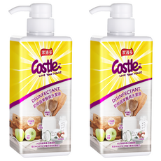 CASTLE 家適多 奶瓶蔬果餐具清潔液, 歐盟認證APG洗淨因子, 99%長效防護, 500ml, 2瓶