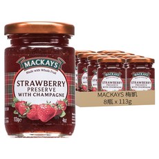 MACKAYS 梅凱 草莓香檳果醬, 113g, 8瓶