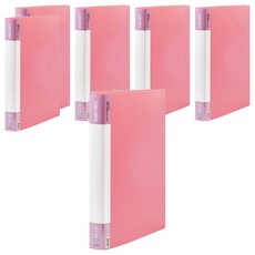 PP馬卡龍色系四孔3/4/圓型夾, 粉紅色, 6個