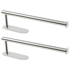 iRoom 優倍適 免釘304不鏽鋼橫豎兩用紙巾架 加長款, 銀色, 2個