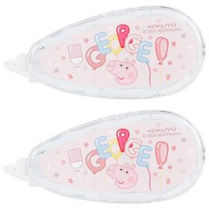 KOKUYO 國譽 佩佩豬 × KOKUYO聯名 可替換式修正帶, 象牙白/粉色, 2個