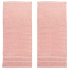 SIMPLE HOUSE 簡單工房 美國棉半圓毛巾 簡約素色設計 親膚柔軟 吸水力佳, 粉色, 2條