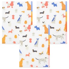 日本 MIDORI 3層資料夾 A4, 小狗(35480), 3個