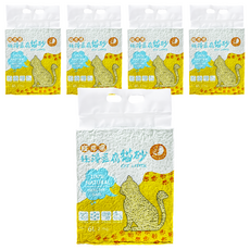 寵幸福 極淨豆腐貓砂 5包 小蒼蘭 6L - 天然豆腐砂、快速凝結、可沖馬桶