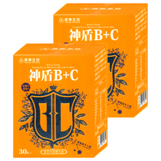 信東生技 神盾B+C接骨木莓膜衣錠 30顆 維生素B+C 接骨木莓守護全家, 2盒