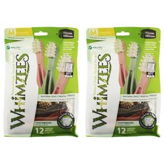 WHIMZEES 唯潔 潔牙骨, 每日潔牙零食, 減少牙菌斑和牙垢, 清新口氣, 獨特形狀有助於清潔牙齒之間, 360g, 2包