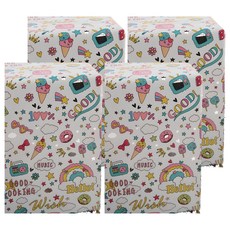 Sugar Land 蒸鍍捲筒包裝紙 17m 01白色, 4個