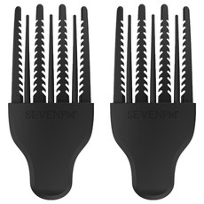 SEVENPM 真實蓬鬆梳 髮根瀏海豐盈造型梳, 黑色, 2個